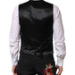 Red Floral Brocade Formal Men Waistcoat Vest