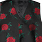 Red Floral Brocade Formal Men Waistcoat Vest