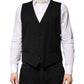 Black Wool Dress Formal Men Waistcoat Vest