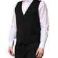 Black Wool Dress Formal Men Waistcoat Vest
