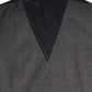 Gray Plaid Wool Formal Dress Waistcoat Vest