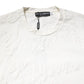 White Cotton Logo Embossed Crew Neck T-shirt