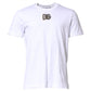 White Logo Embroidery Crew Neck T-shirt