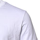 White Logo Embroidery Crew Neck T-shirt