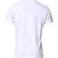 White Logo Embroidery Crew Neck T-shirt