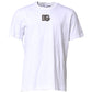 White Logo Embroidery Crew Neck T-shirt