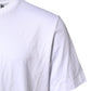 White Logo Embroidery Crew Neck T-shirt