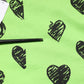 Green Heart Print Cotton Crew Neck T-shirt