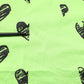 Green Heart Print Cotton Crew Neck T-shirt