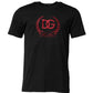 Black Cotton Embroidered Crew Neck T-shirt