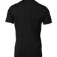 Black Cotton Embroidered Crew Neck T-shirt