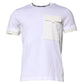 White Cotton Pocket Short Sleeves T-shirt