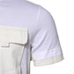 White Cotton Pocket Short Sleeves T-shirt