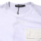 White Cotton Pocket Short Sleeves T-shirt