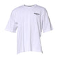 White Cotton Logo Print Crew Neck T-shirt