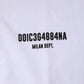 White Cotton Logo Print Crew Neck T-shirt