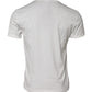 White Cotton DG Crown Embossed T-shirt