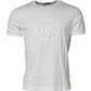 White Cotton DG Crown Embossed T-shirt