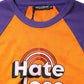 Orange Purple Printed Round Neck T-shirt