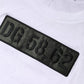 White Logo Embroidery Round Neck T-shirt