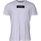 White Cotton Logo Patch Crew Neck T-shirt