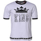 White Cotton Crown King Embroidery T-shirt