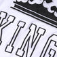 White Cotton Crown King Embroidery T-shirt