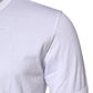 White Cotton Embroidered Round Neck T-shirt
