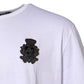 White Cotton DG Crown Embroidery T-shirt