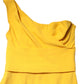 Yellow One Shoulder Side Slit Midi Dress