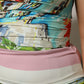 Multicolor Off Shoulder Long Sheath Dress