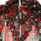 Multicolor Ruffle Floral Long Sleeves Dress