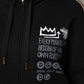 Black Logo Hooded Full Zip Sweatshirt Jacket
