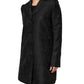 Black Single Breasted Trench Coat Jacket