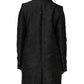 Black Single Breasted Trench Coat Jacket