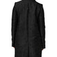 Black Single Breasted Trench Coat Jacket