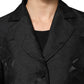 Black Single Breasted Trench Coat Jacket