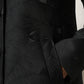 Black Single Breasted Trench Coat Jacket