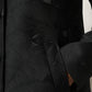 Black Single Breasted Trench Coat Jacket