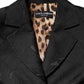 Black Single Breasted Trench Coat Jacket