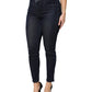 Dark Blue Cotton Skinny Cropped Denim Jeans
