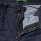 Dark Blue Cotton Skinny Cropped Denim Jeans
