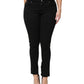 Black Cotton Logo Mid Waist Skinny Denim Jeans