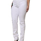 White Floral Sequined GIRLY Denim Jeans