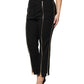 Black Wool High Waist Zipper Tapered Pants