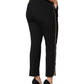 Black Wool High Waist Zipper Tapered Pants