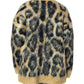 Multicolor Leopard Mohair Crew Neck Sweater