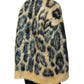Multicolor Leopard Mohair Crew Neck Sweater
