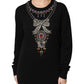 Black Cashmere Crystal Embellished Sweater