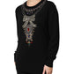Black Cashmere Crystal Embellished Sweater